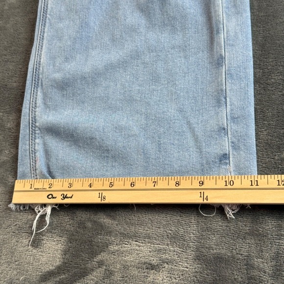 American Eagle Women's Jeans Super High Rise Baggy Wide Leg Size 4 S Distressed - Picture 10 of 11